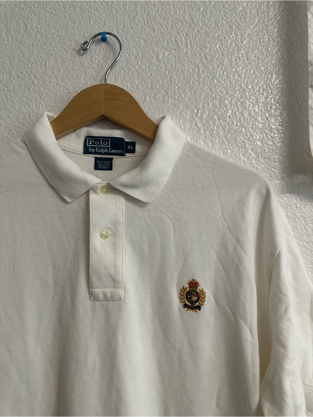Polo Ralph Lauren Crest Logo White Polo Shirt XL